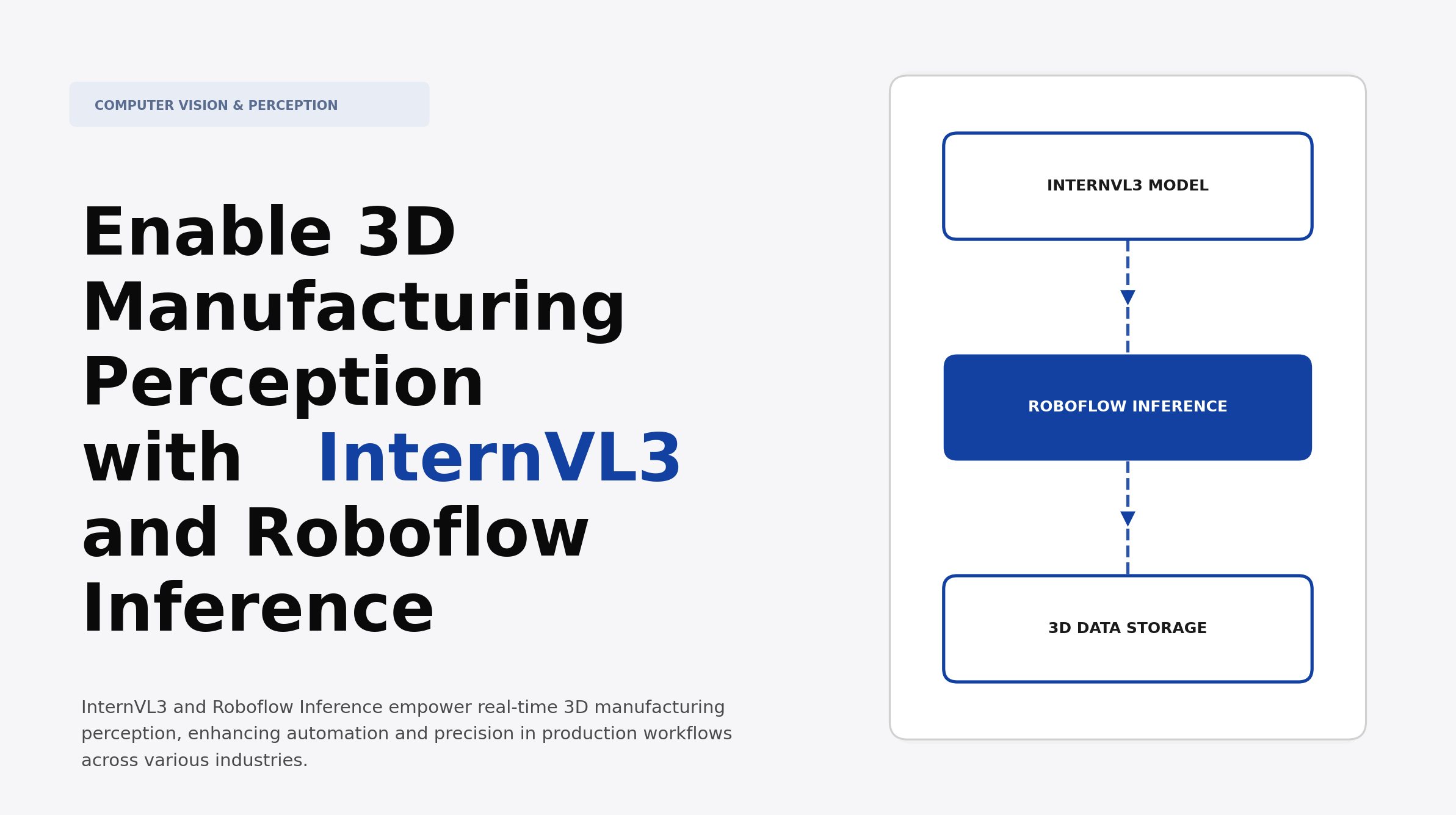 Enable 3D Manufacturing Perception with InternVL3 and Roboflow Inference