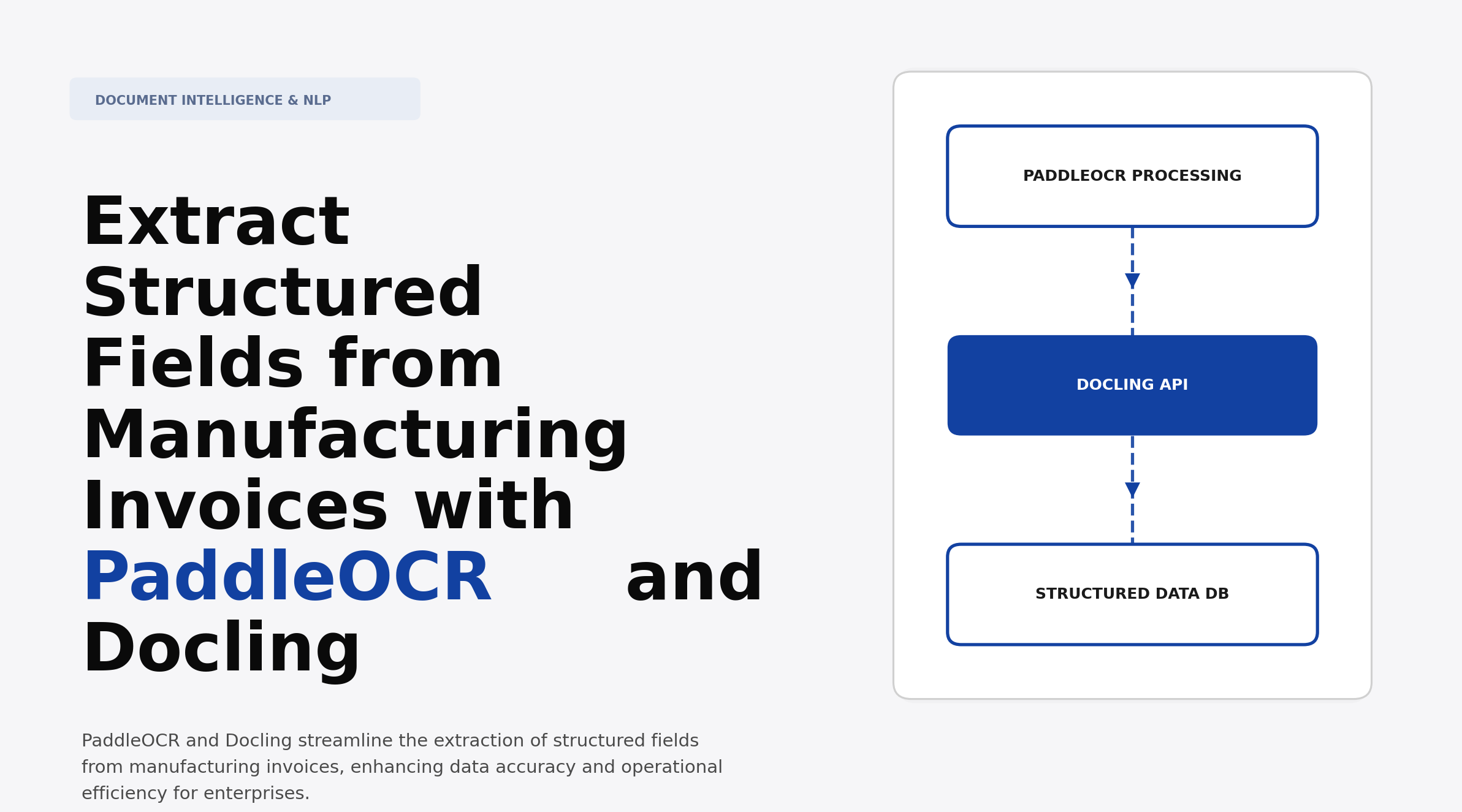 Extract Structured Fields from Manufacturing Invoices with PaddleOCR and Docling