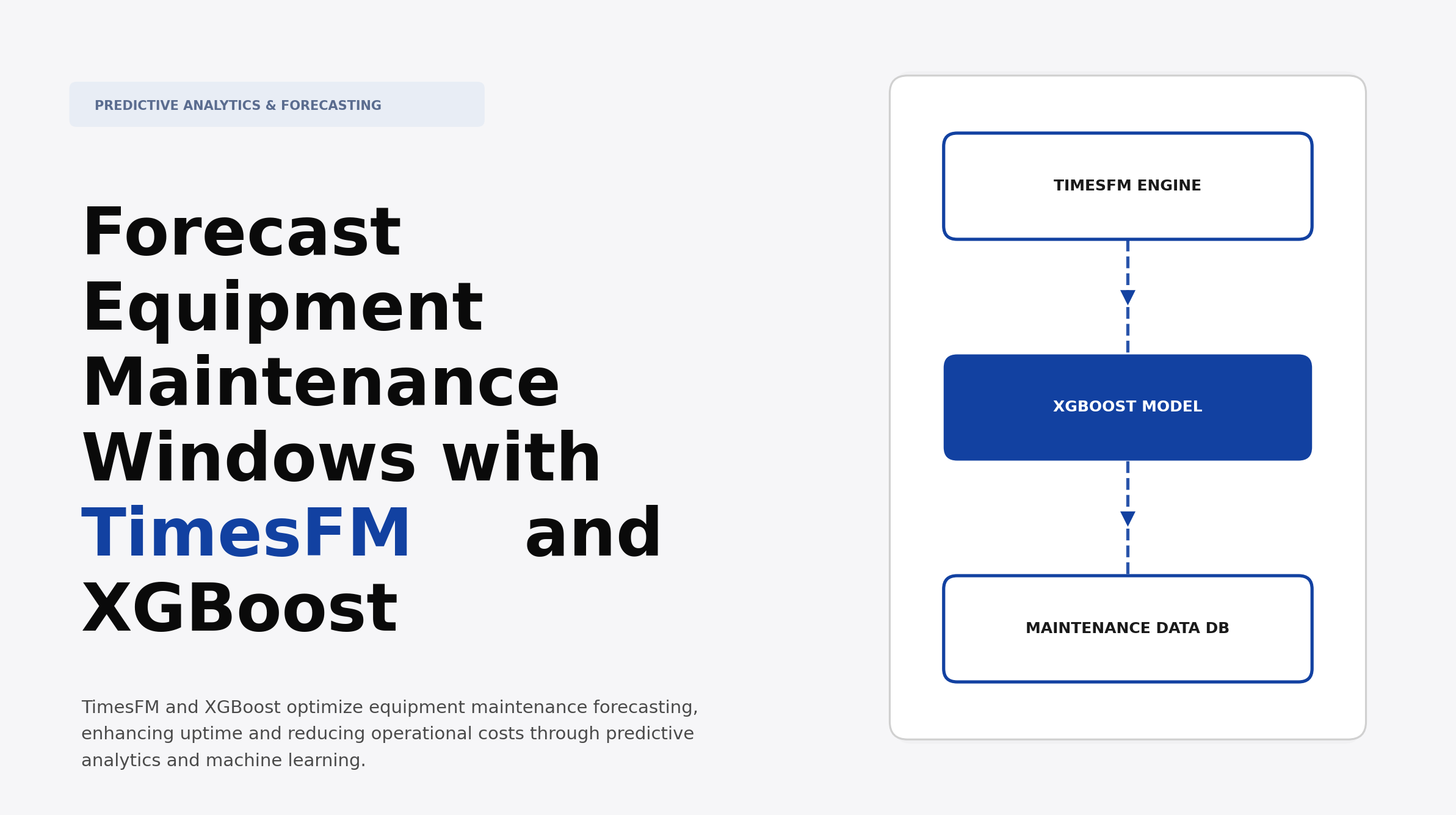 Forecast Equipment Maintenance Windows with TimesFM and XGBoost